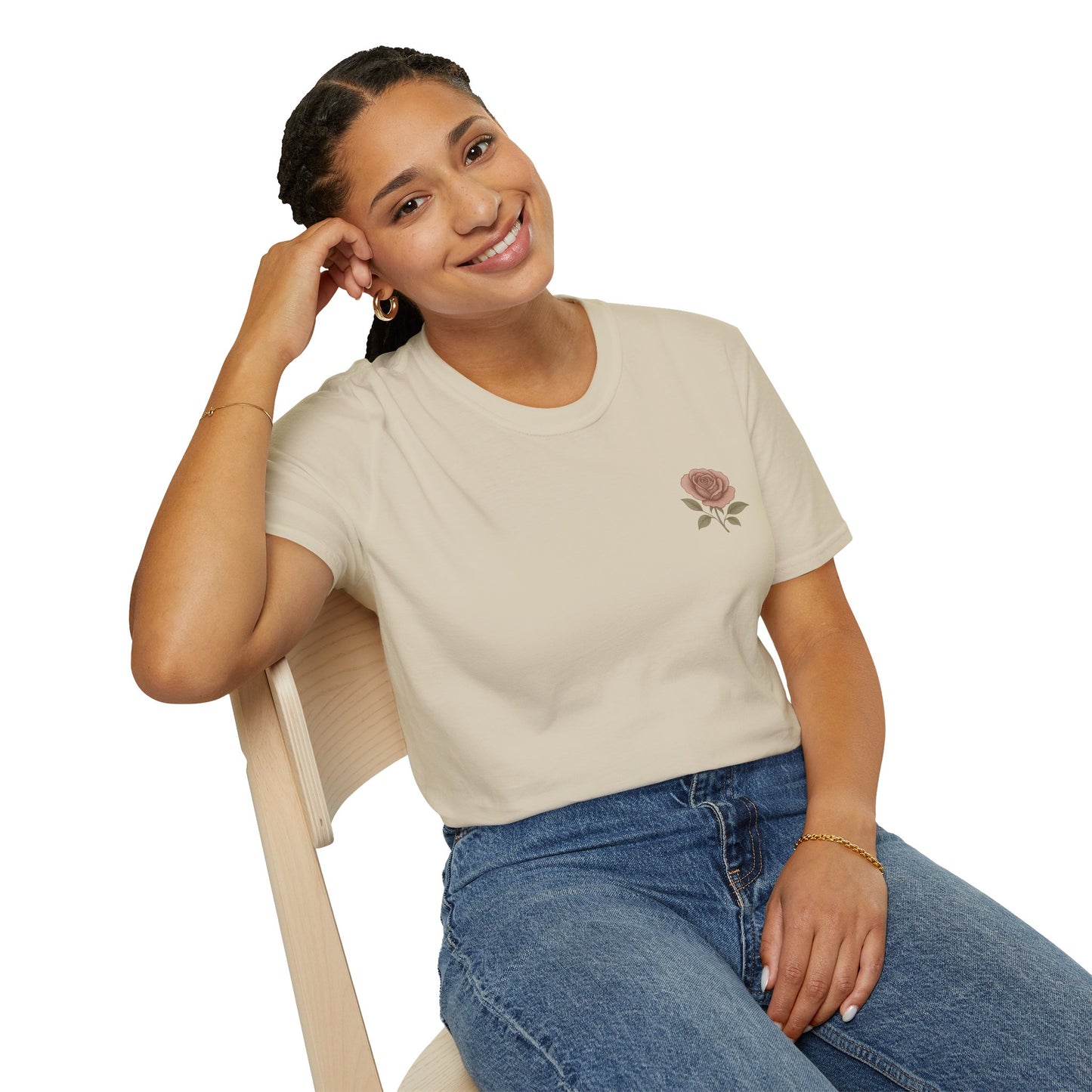 Daughter of a King Floral T-Shirt | Unisex Softstyle Tee for Empowerment and Faith