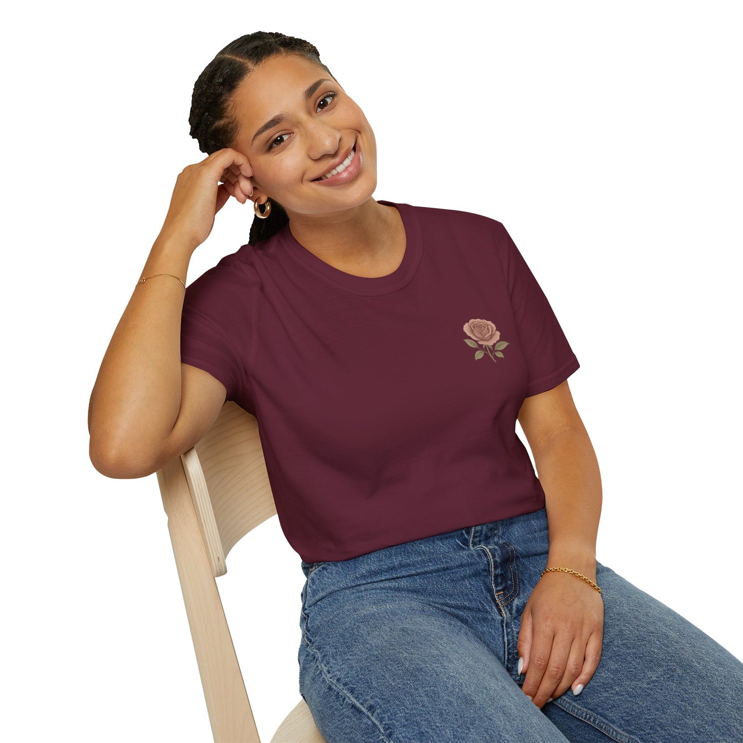 Daughter of a King Floral T-Shirt | Unisex Softstyle Tee for Empowerment and Faith