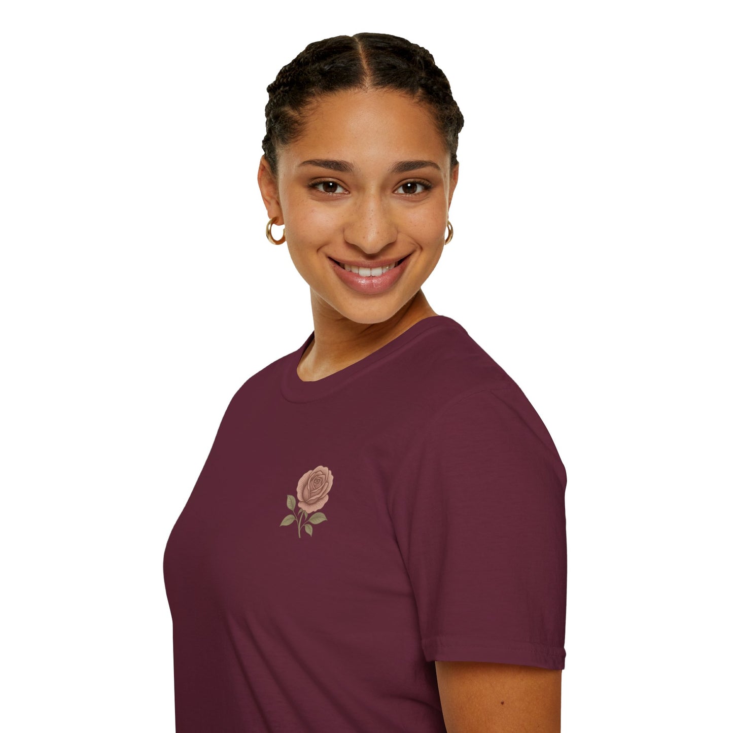 Daughter of a King Floral T-Shirt | Unisex Softstyle Tee for Empowerment and Faith